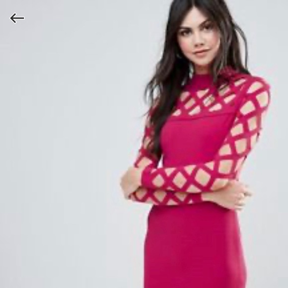 Parisian Lattice Bodycon Dress - Picture 2 of 4